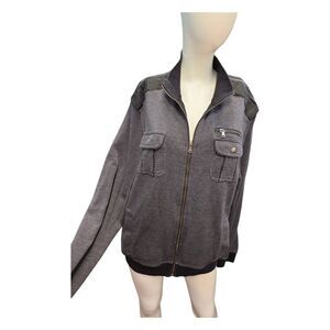Rock & Republic Dark Gray Zip Jacket Size XL Mens